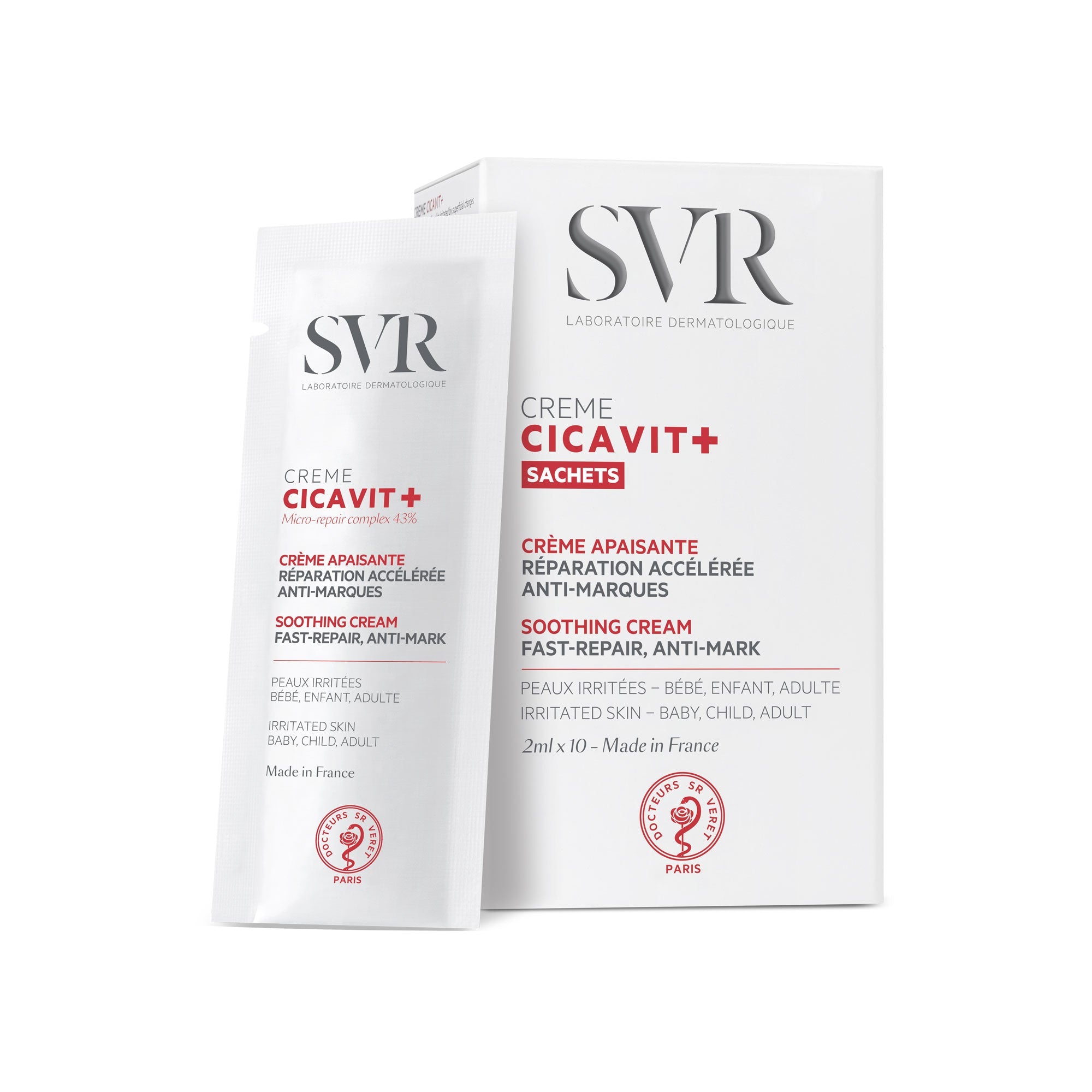 Kem Dưỡng Ẩm Làm Dịu Da Kích Ứng, Mẩn Đỏ SVR Cicavit+ Creme 40ML