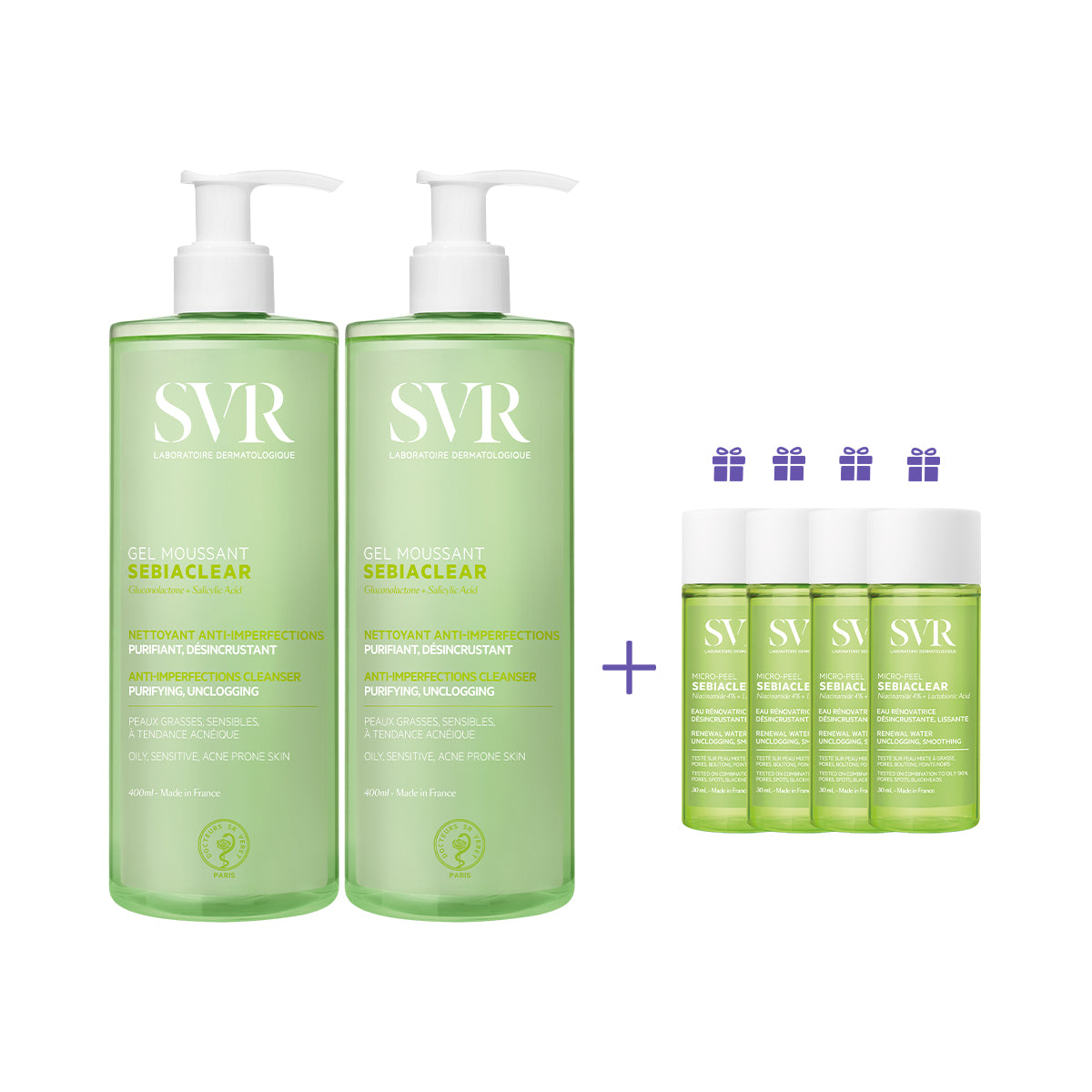 Combo 2 Gel rửa mặt làm sạch dầu nhờn 400ml