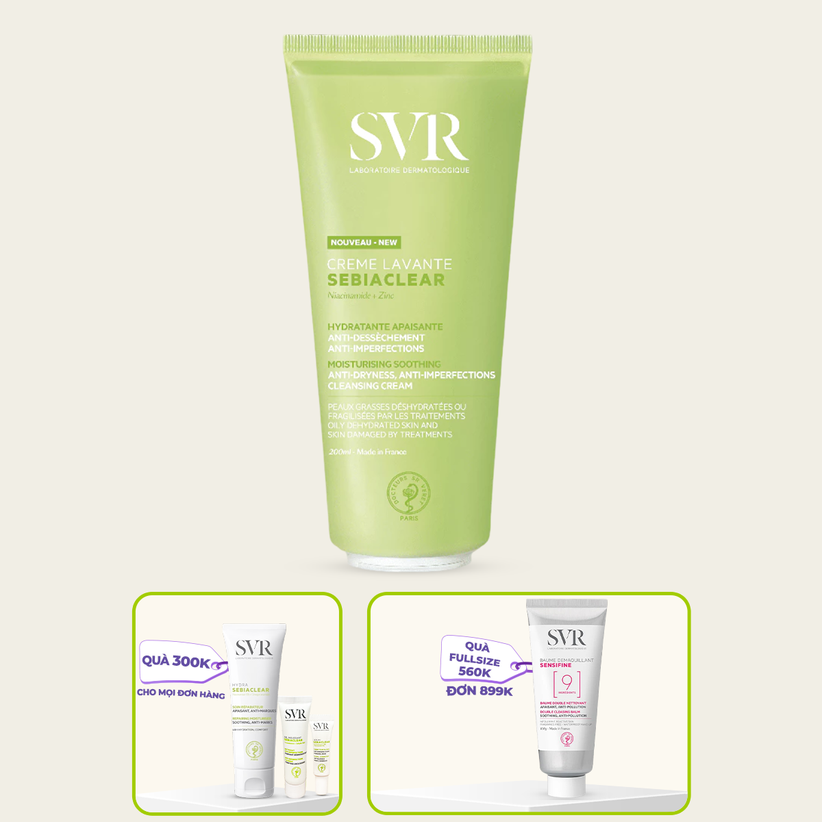 Sữa rửa mặt làm dịu, không khô da 200ml