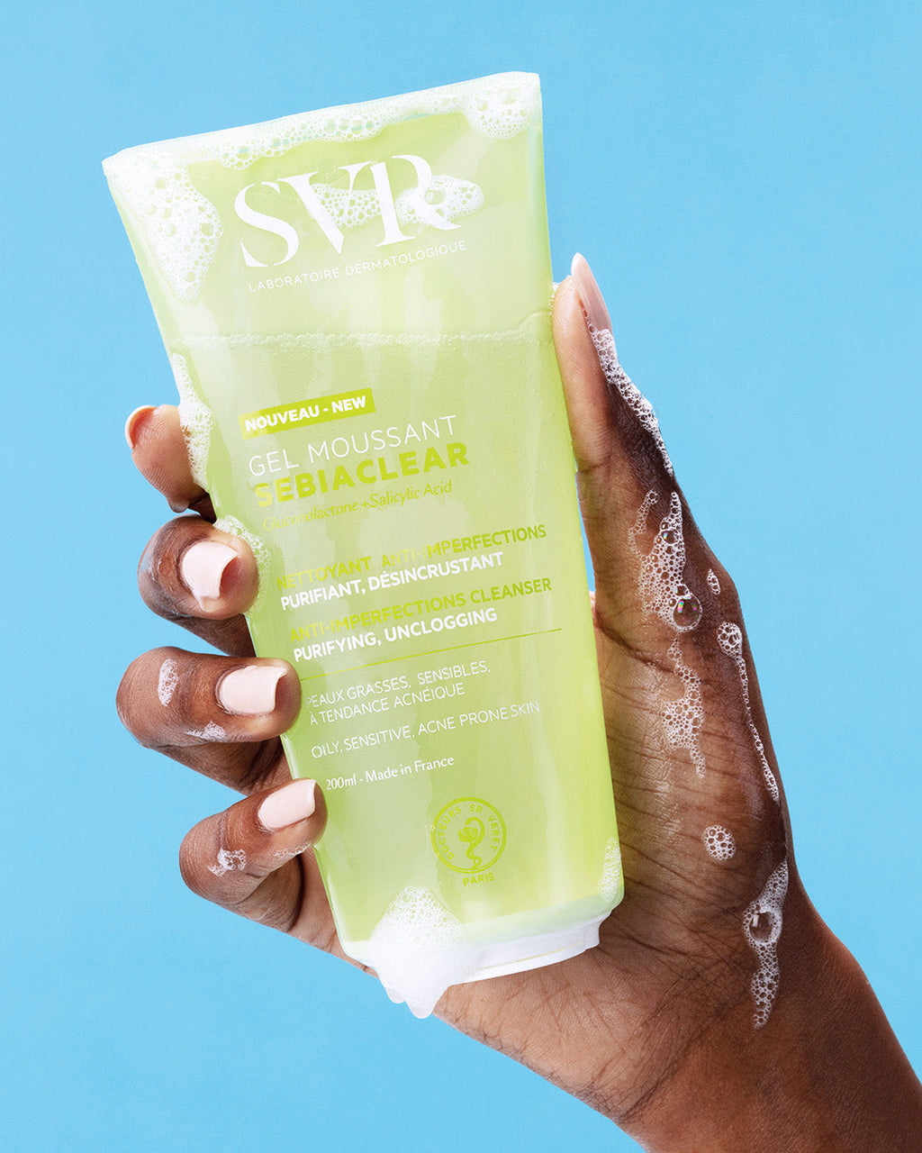 Sữa Rửa Mặt SVR Sebiaclear Gel Moussant Dạng Gel Cho Da Dầu Mụn Không Xà Phòng