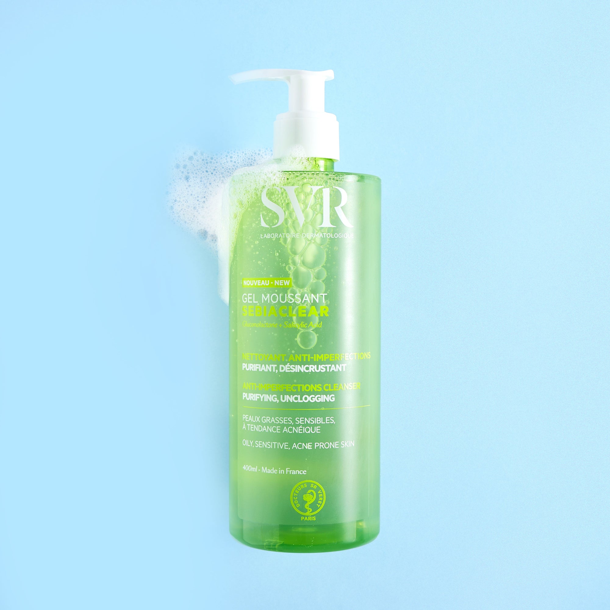 Sữa Rửa Mặt SVR Sebiaclear Gel Moussant Dạng Gel Cho Da Dầu Mụn Không Xà Phòng