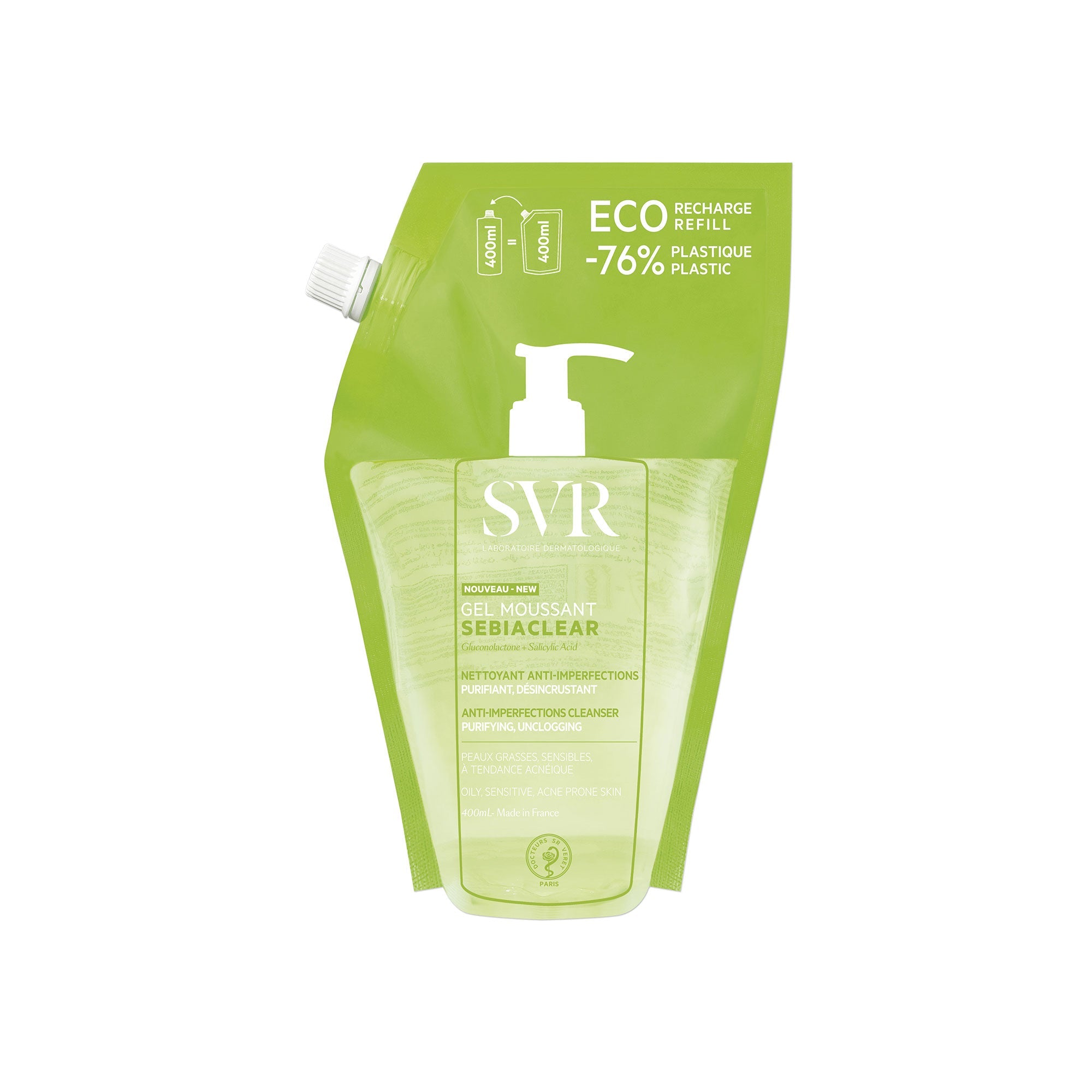 Sữa Rửa Mặt SVR Sebiaclear Gel Moussant Dạng Gel Cho Da Dầu Mụn Không Xà Phòng