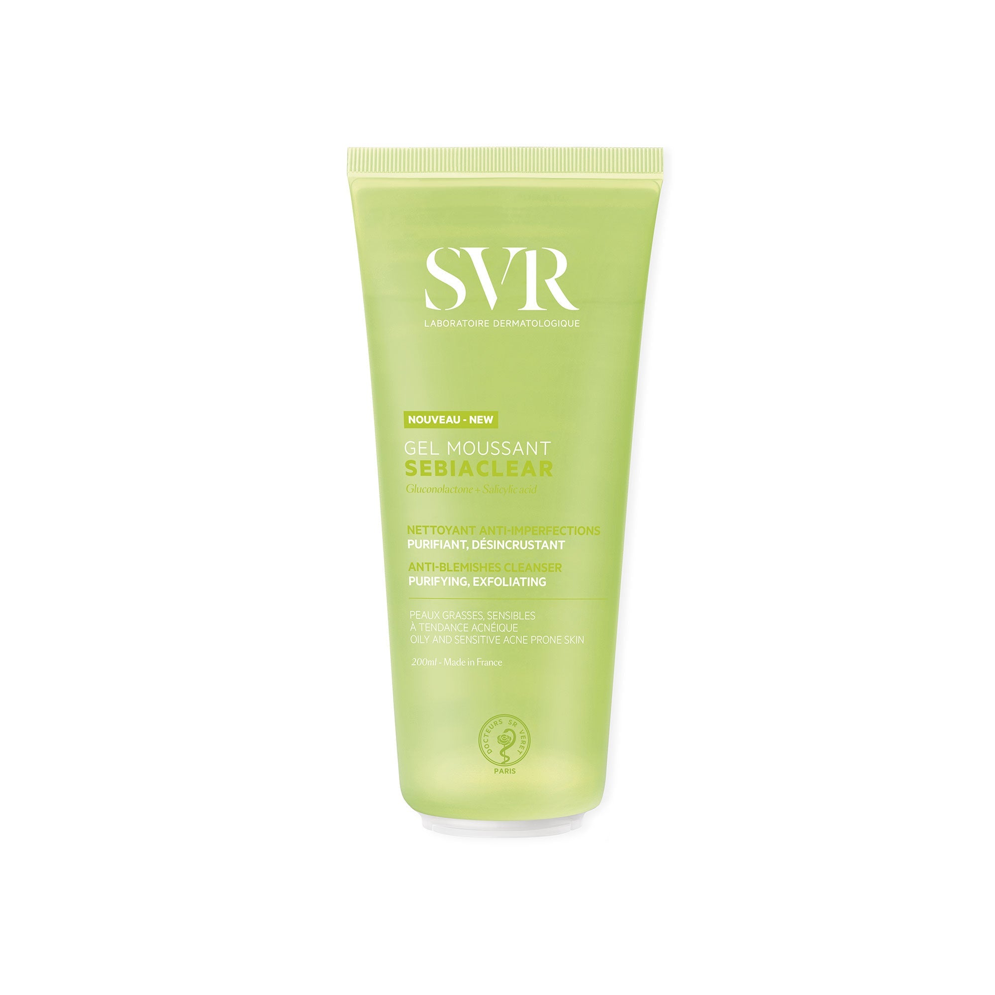 Sữa Rửa Mặt SVR Sebiaclear Gel Moussant Dạng Gel Cho Da Dầu Mụn Không Xà Phòng