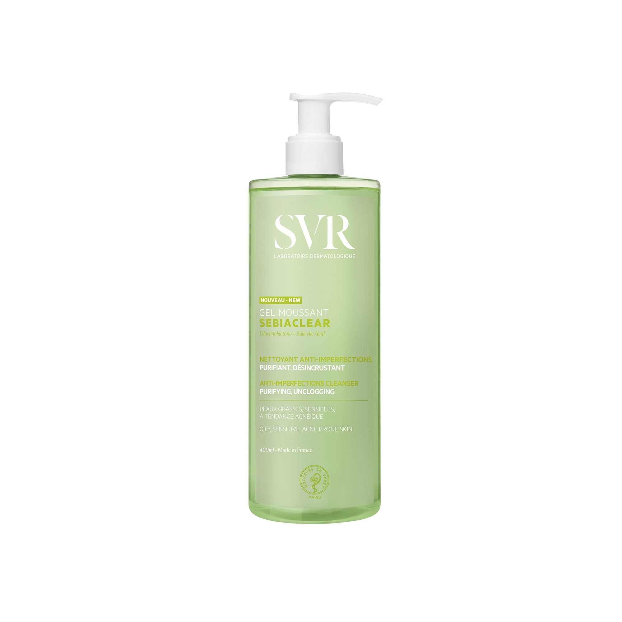 Sữa Rửa Mặt SVR Sebiaclear Gel Moussant Dạng Gel Cho Da Dầu Mụn Không Xà Phòng