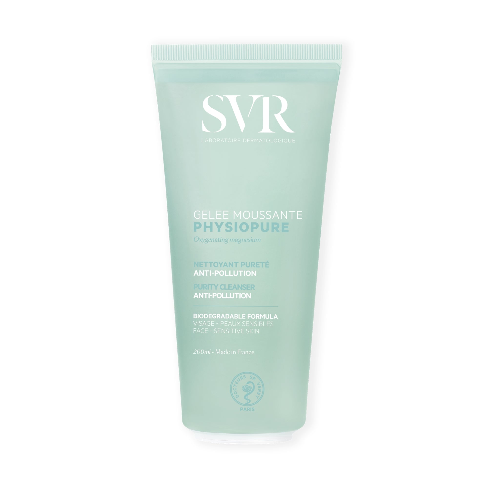 Gel rửa mặt SVR PHYSIOPURE GELEE MOUSSANTE giúp làm sạch bụi bẩn và không gây khô da cho da nhạy cảm