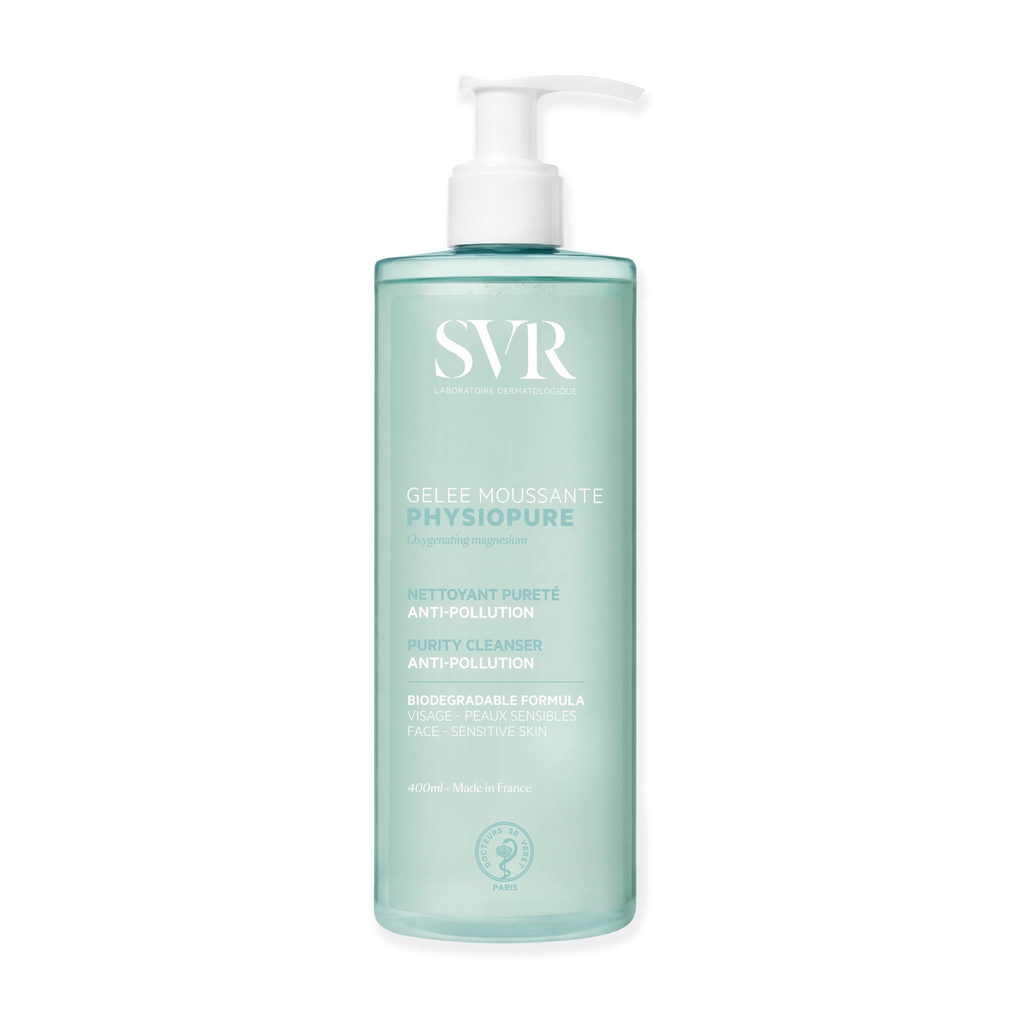 Gel rửa mặt SVR PHYSIOPURE GELEE MOUSSANTE giúp làm sạch bụi bẩn và không gây khô da cho da nhạy cảm