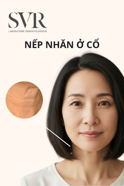 nếp nhăn ở cổ