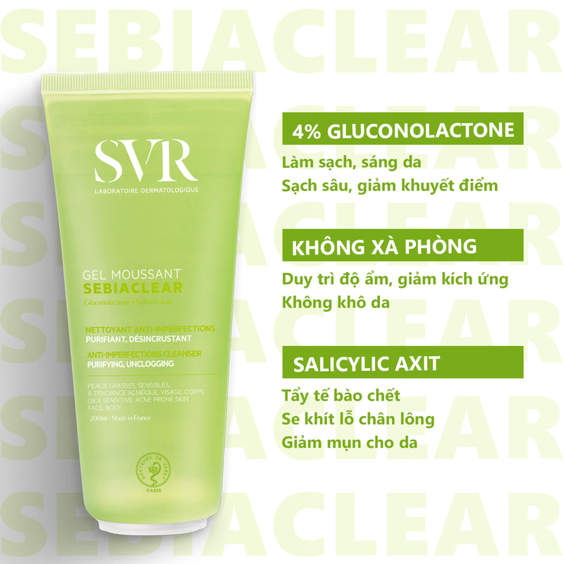 thành phần svr gel moussant
