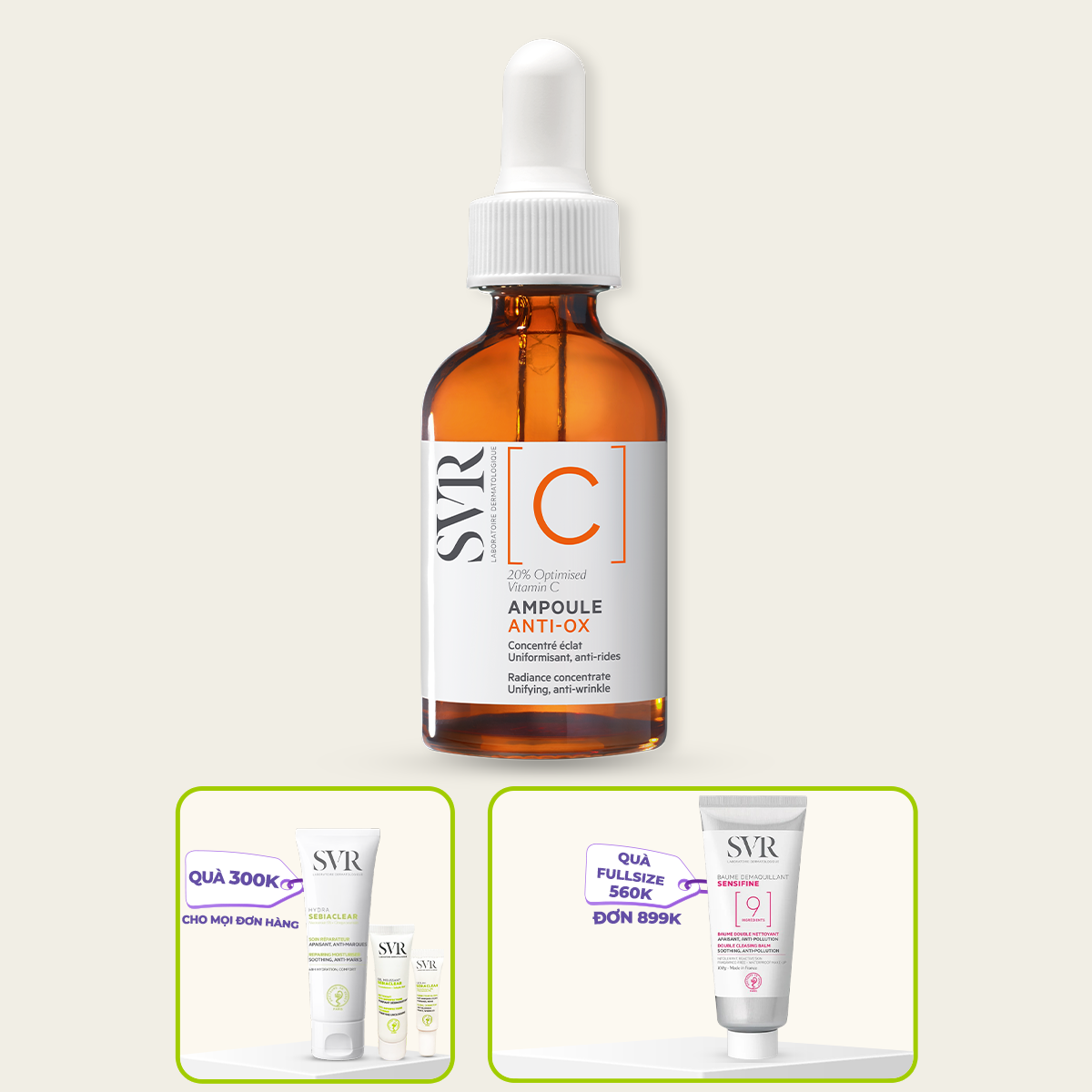 Ampoule C sáng da, mờ thâm 30ml