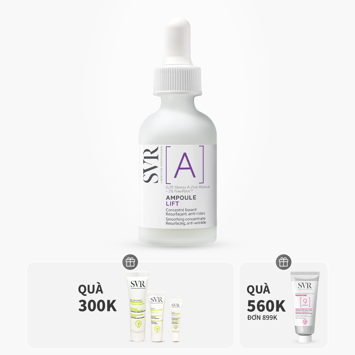 Ampoule A giảm nếp nhăn, ngăn ngừa mụn 30ml