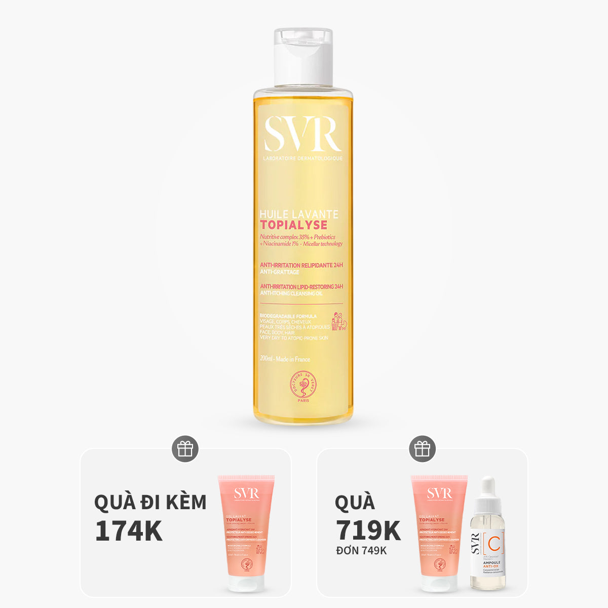 Dầu tắm làm sạch và dưỡng ẩm 200ml