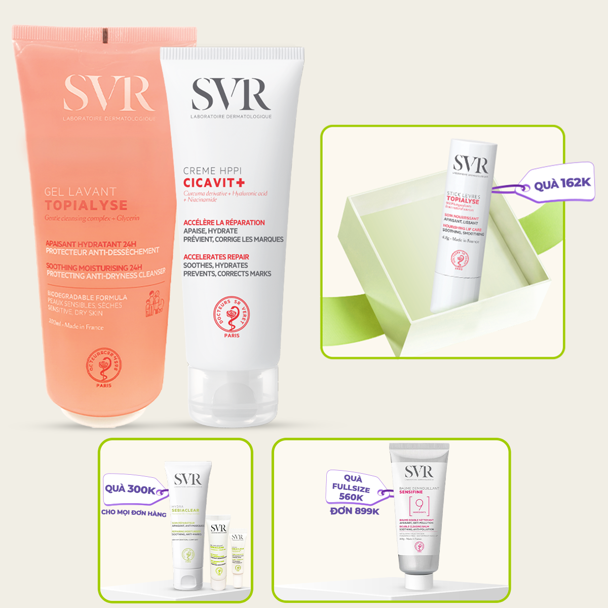 Bộ đôi Gel Làm Sạch và Kem Dưỡng Làm Dịu Da