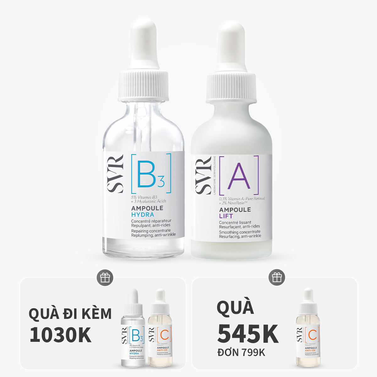 Bộ đôi Ampoule A 30ml và Ampoule B3 30ml