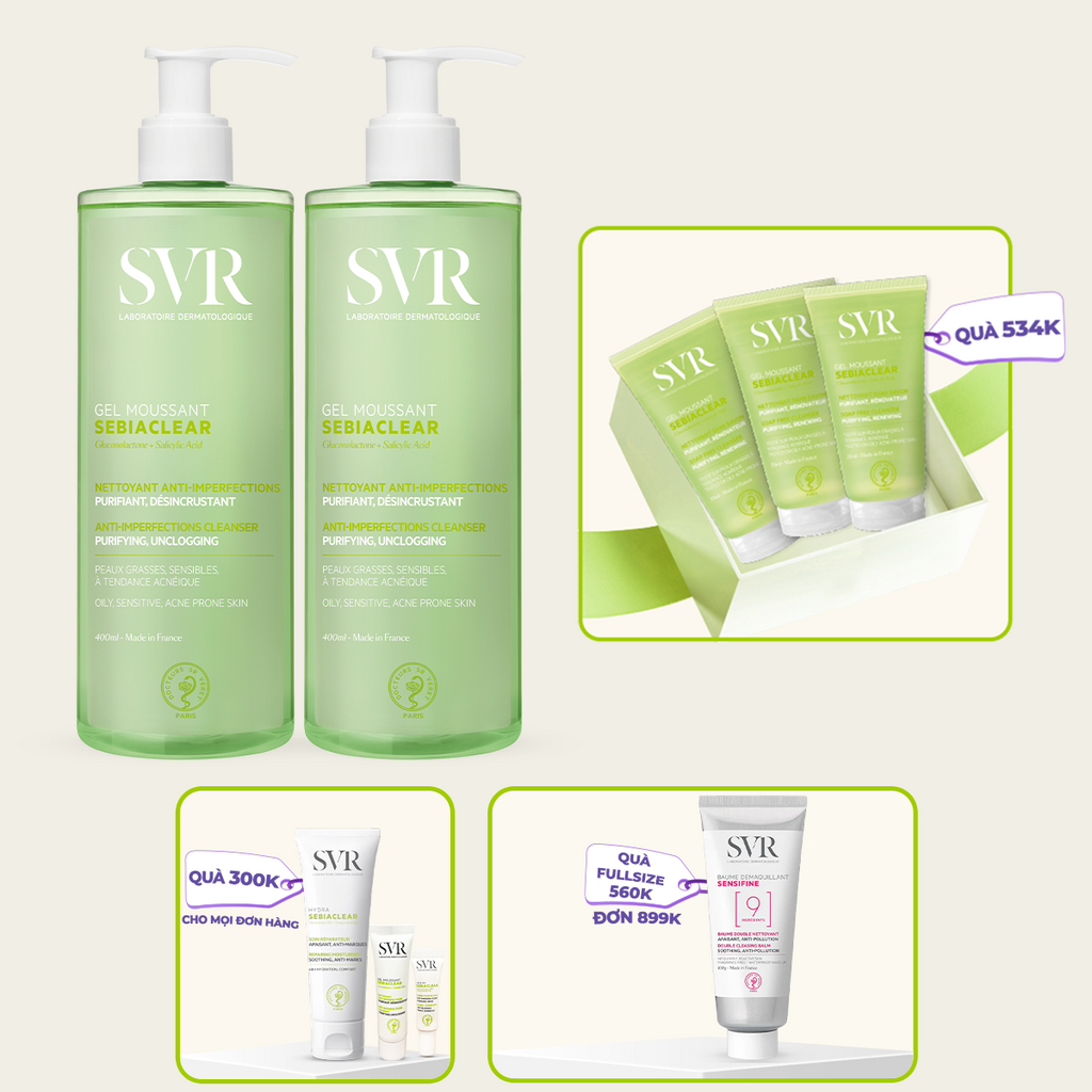 Combo 2 Gel rửa mặt làm sạch dầu nhờn 400ml