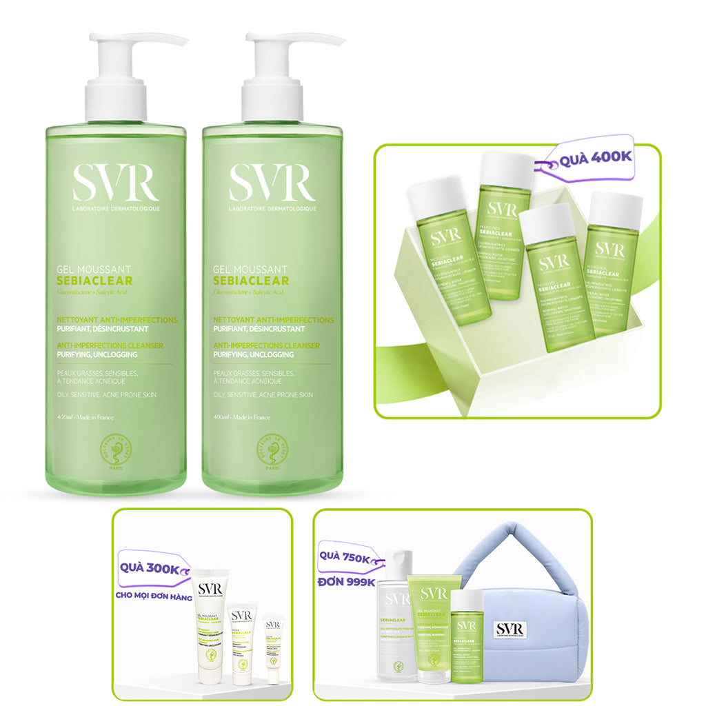 Combo 2 Gel rửa mặt làm sạch dầu nhờn 400ml