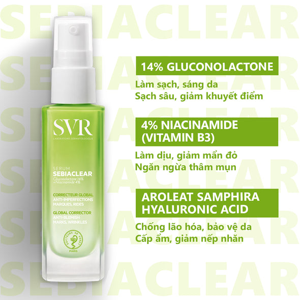 Bộ đôi tinh chất giảm mụn mờ thâm 30ml và gel rửa mặt làm sạch dầu nhờn 200ml