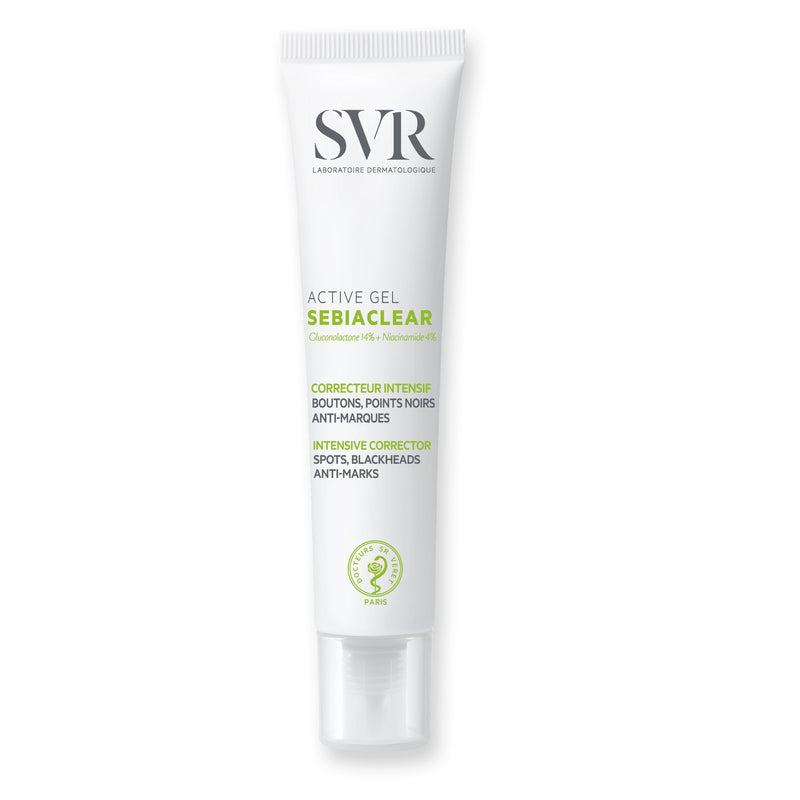 Gel dưỡng ẩm SVR SEBIACLEAR ACTIVE GEL 40ML hỗ trợ giảm mụn, mờ thâm, thông thoáng lỗ chân lông cho da dầu mụn