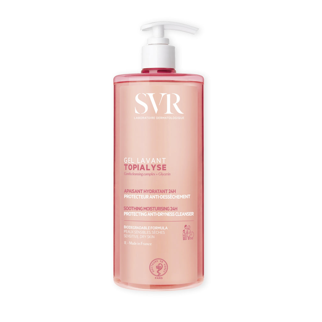 Gel rửa mặt và tắm SVR TOPIALYSE GEL LAVANT giúp làm mịn, dưỡng ẩm cho da dùng được cho mặt và toàn thân