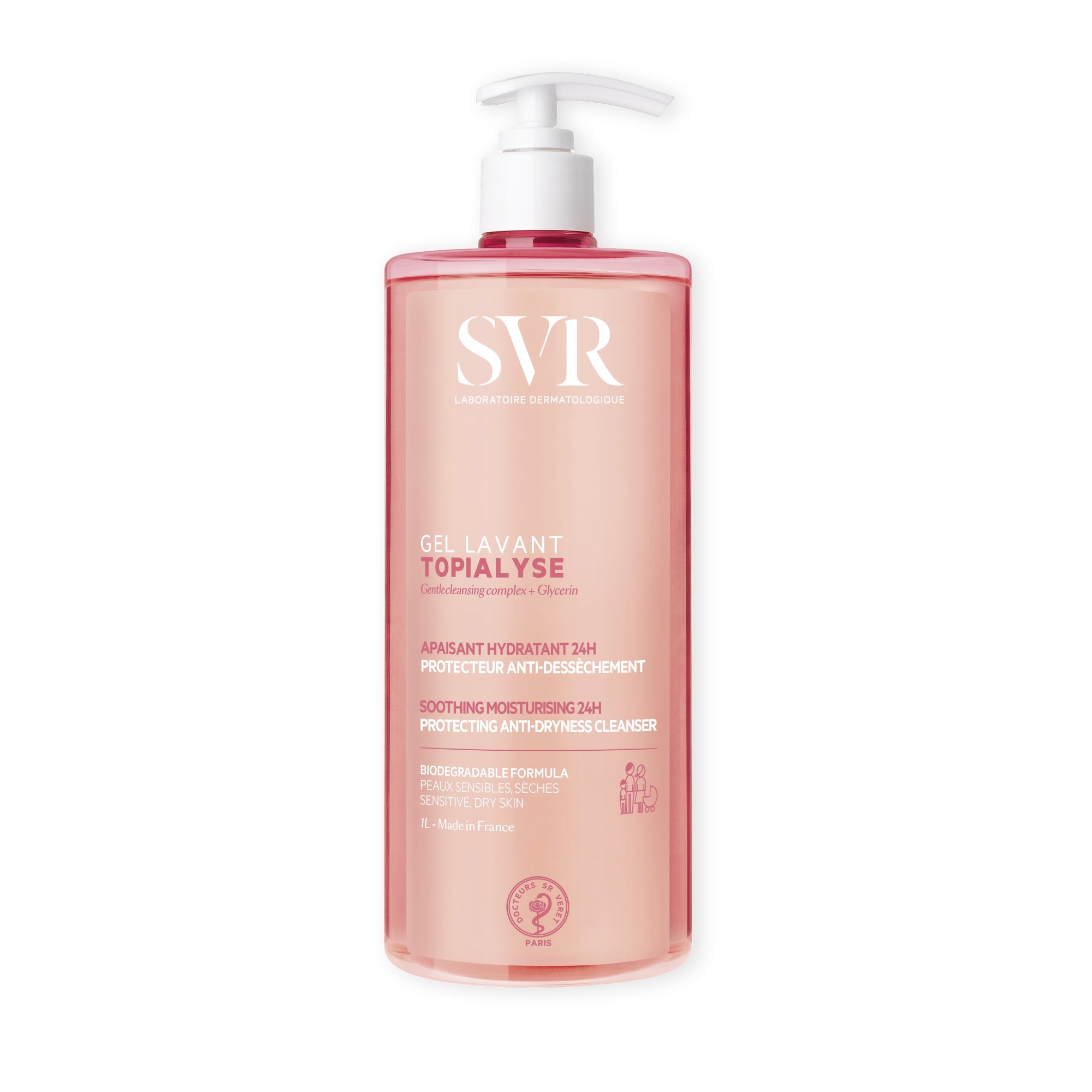 Gel rửa mặt và tắm SVR TOPIALYSE GEL LAVANT giúp làm mịn, dưỡng ẩm cho da dùng được cho mặt và toàn thân