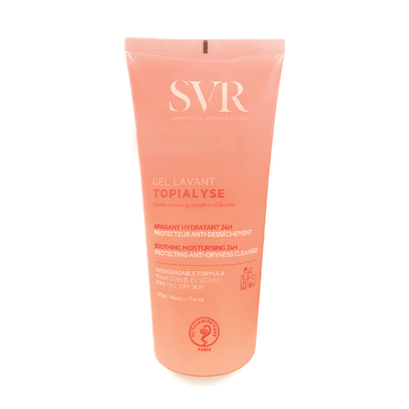 Gel rửa mặt và tắm SVR TOPIALYSE GEL LAVANT giúp làm mịn, dưỡng ẩm cho da dùng được cho mặt và toàn thân