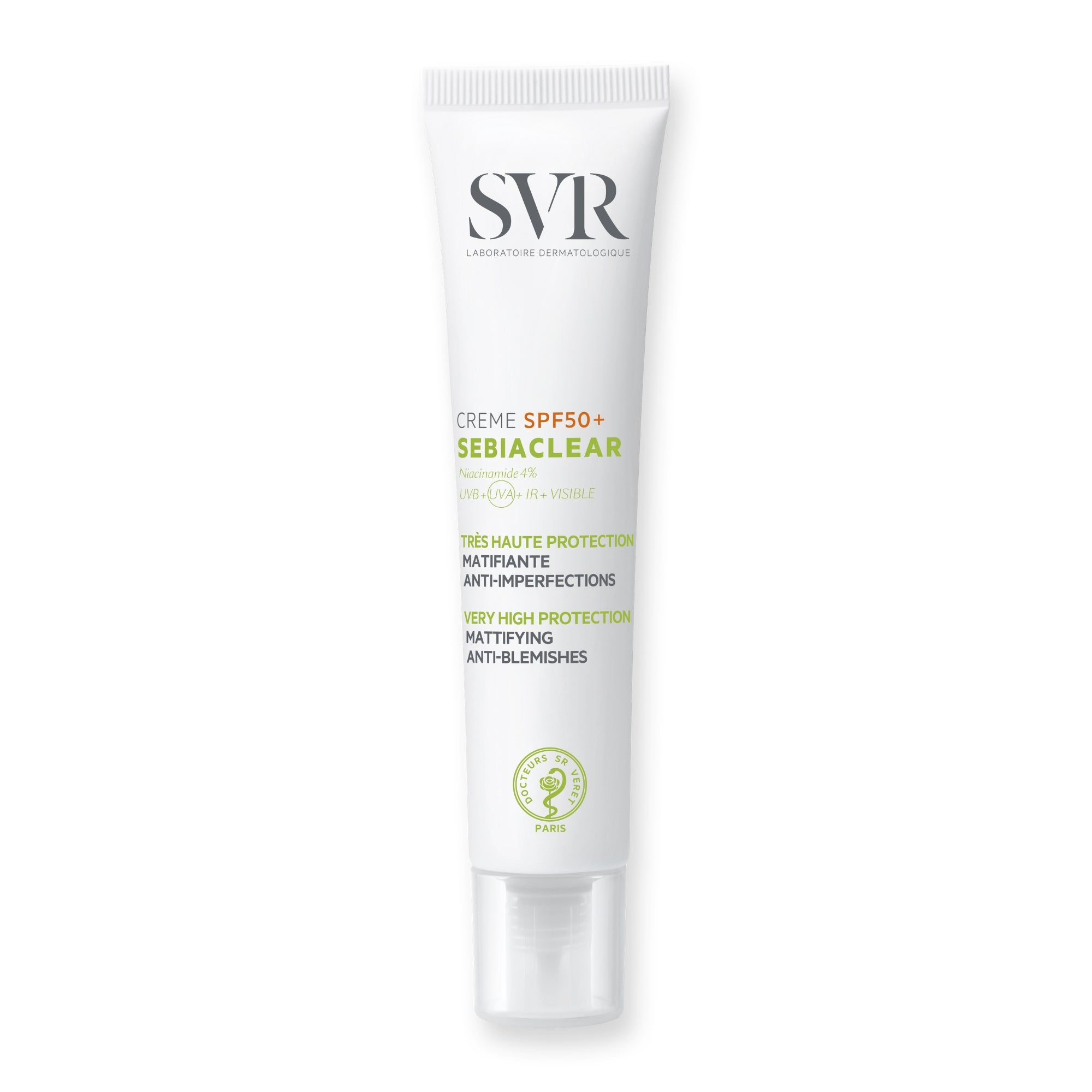 Kem chống nắng SVR SEBIACLEAR CREME SPF50+ 40ML dưỡng da, hỗ trợ giảm mụn, sạch dầu trên da dành cho da dầu mụn