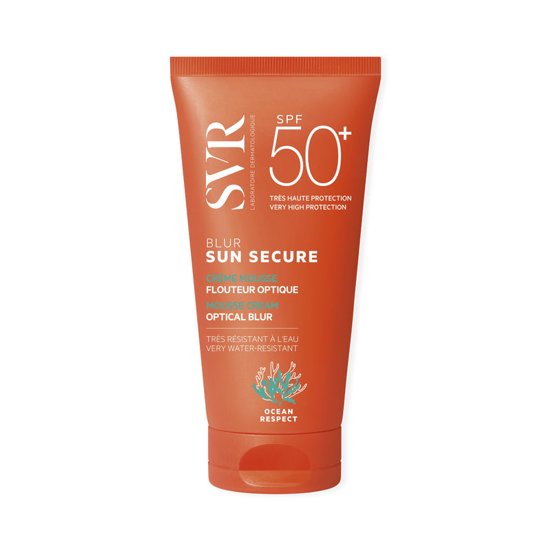 Kem chống nắng che khuyết điểm SVR SUN SECURE BLUR SPF50+ 50ML giúp bảo vệ da trước tia UV, làm đều màu da dành cho mọi loại da